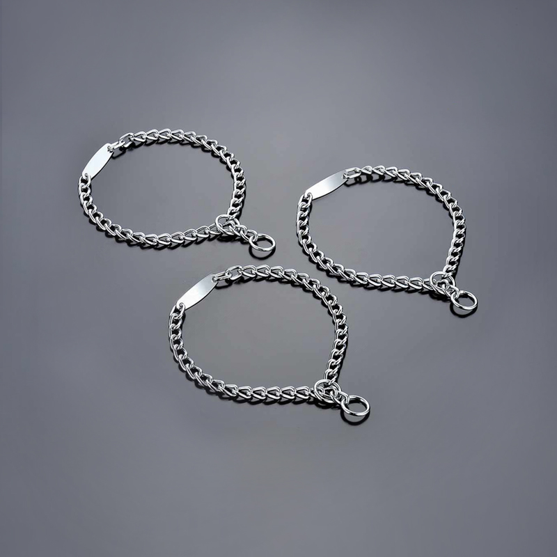 SL203 Collar de cadena de estrangulamiento cromado con marca